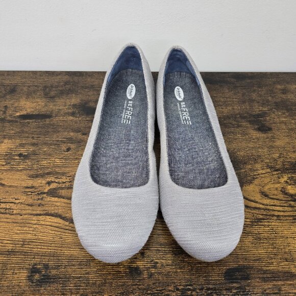 Dr Scholls Friendly 2 Style Ballet Flats Women's Size 10 M Stone Gray Slip On - Picture 4 of 8